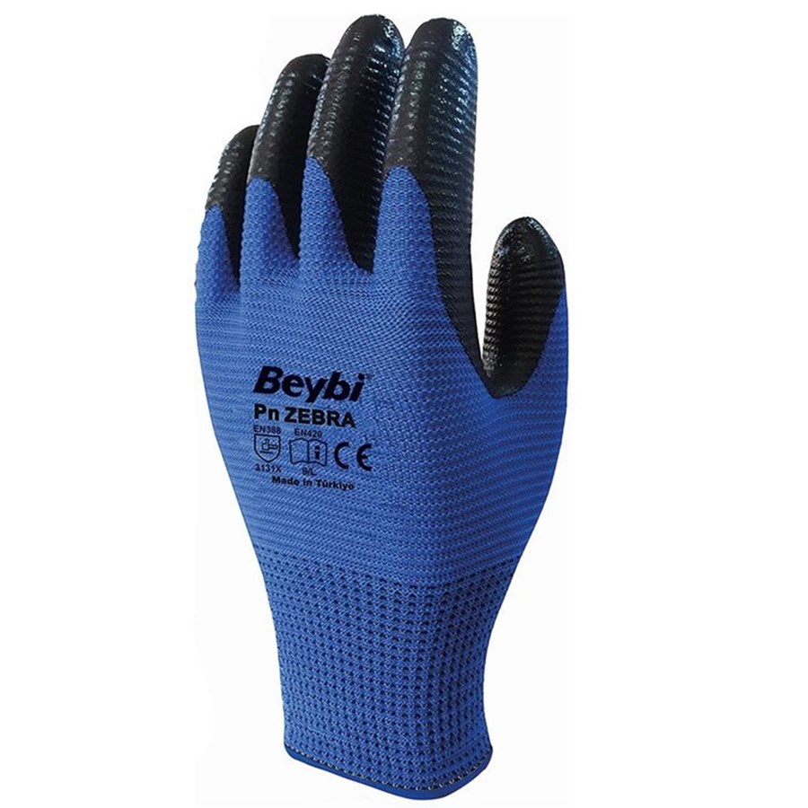 BEYBİ NİTRİL POLY.PN5 ZEBRA MAVİ-SİYAH 10 NO