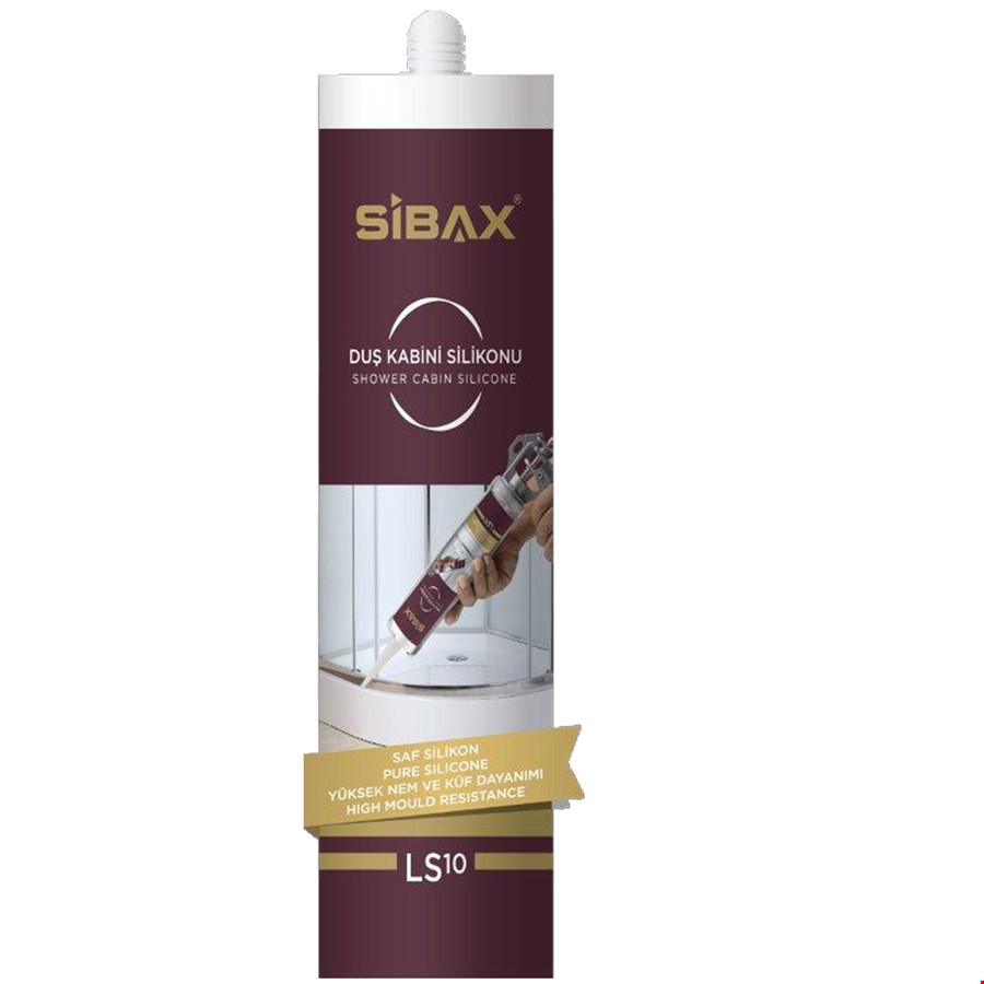 SİBAX DUŞAKABİN SİLİKONU 280 ML BEYAZ LS10
