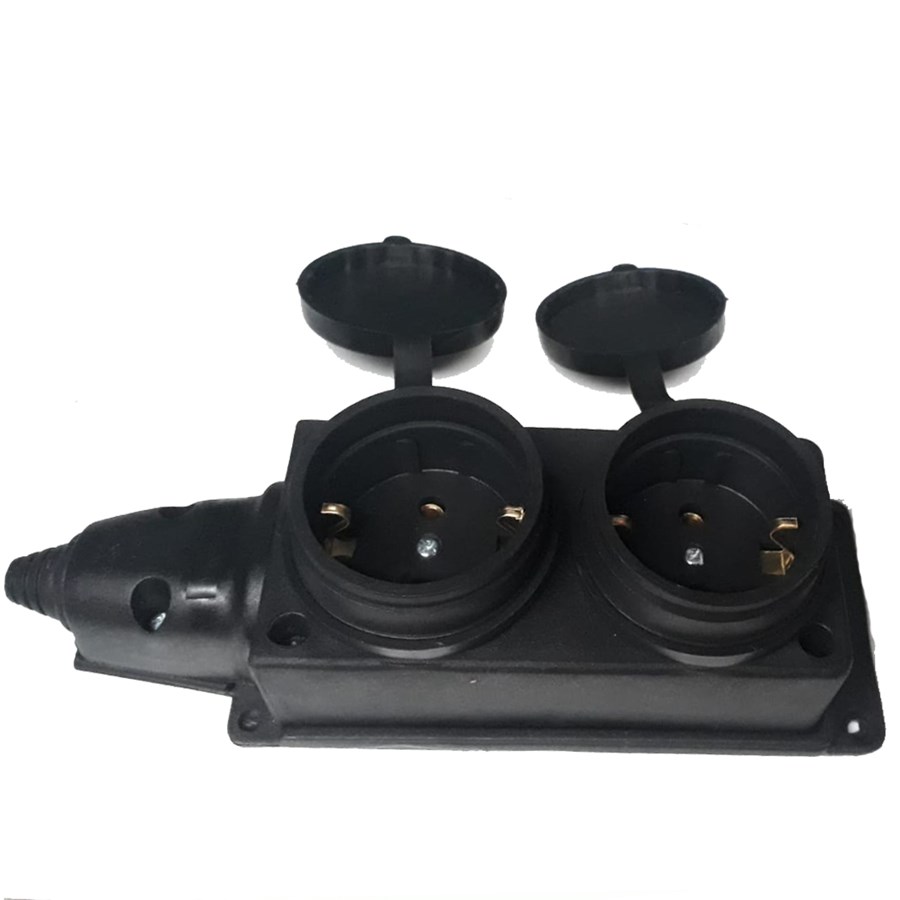 KAUÇUK MONOFAZE 2 Lİ PRİZ